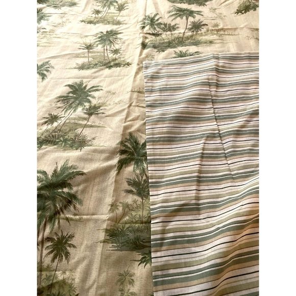 Handmade Other - Handmade Reversible Bed Spread Coverlet Duvet cover Cotton Blend 87x88 Green Str
